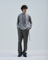 BED j.w. FORD "2.5 quintet – Gray" Layered Knit Sweater｜ベッドフォード "2.5 クインテット – グレー" レイヤードニットセーター メンズモデル着用