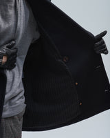 BED j.w. FORD "Box – Black" Box Silhouette P Coat｜ベッドフォード "ボックス – ブラック" ボックスシルエットピーコート メンズモデル着用