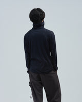 BED j.w. FORD "No Make-up – Navy" Balaclava T-Shirts｜ベッドフォード "ノーメイクアップ – ネイビー" バラクラバTシャツ メンズモデル着用