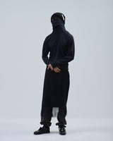 BED j.w. FORD "Lap robe – Black" Wrap Skirt｜ベッドフォード "ラップローブ – ブラック" 巻きスカート メンズモデル着用