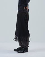 BED j.w. FORD "Lap robe – Black" Wrap Skirt｜ベッドフォード "ラップローブ – ブラック" 巻きスカート メンズモデル着用