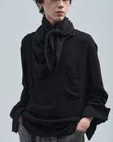 BED j.w. FORD "Scarf – Black" Scarf Shirts｜ベッドフォード "スカーフ – ブラック" スカーフシャツ メンズモデル着用