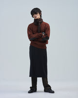 BED j.w. FORD "Lap robe ver.2 – Black" Lap Skirt｜ベッドフォード "ラップローブ ver.2 – ブラック" ラップスカート メンズモデル着用