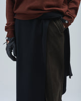 BED j.w. FORD "Lap robe ver.2 – Black" Lap Skirt｜ベッドフォード "ラップローブ ver.2 – ブラック" ラップスカート メンズモデル着用