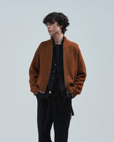BED j.w. FORD "Drivers (K)ai – Camel" Chain Drivers Knit｜ベッドフォード "ドライバーズカイ – キャメル" チェーンドライバーズニット メンズモデル着用
