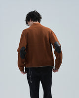 BED j.w. FORD "Drivers (K)ai – Camel" Chain Drivers Knit｜ベッドフォード "ドライバーズカイ – キャメル" チェーンドライバーズニット メンズモデル着用