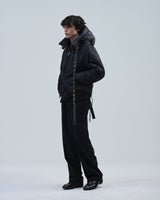 BED j.w. FORD "Over Hood – Black" Pullover Down Jacket｜ベッドフォード "オーバーフード – ブラック" プルオーバーダウンジャケット メンズモデル着用
