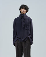 BED j.w. FORD "Scarf – Navy" Scarf Shirts｜ベッドフォード "スカーフ – ネイビー" スカーフシャツ メンズモデル着用