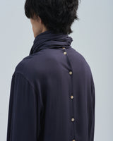 BED j.w. FORD "Scarf – Navy" Scarf Shirts｜ベッドフォード "スカーフ – ネイビー" スカーフシャツ メンズモデル着用
