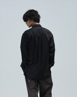 BED j.w. FORD "Day 5 – Black" Tie Shirts｜ベッドフォード "デイ5 – ブラック" タイ付きシャツ メンズモデル着用