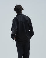BED j.w. FORD "Two Pockets – Black" Pullover Shirts｜ベッドフォード "ツーポケッツ – ブラック" プルオーバーシャツ メンズモデル着用