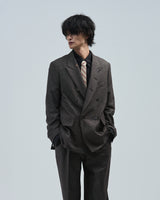 BED j.w. FORD "W – Brown" Double Breasted Jacket｜ベッドフォード "ダブル – ブラウン" ダブルブレストジャケット メンズモデル着用