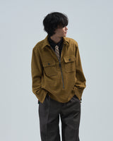 BED j.w. FORD "Two Pockets – Sepia" Pullover Shirts｜ベッドフォード "ツーポケッツ – セピア" プルオーバーシャツ メンズモデル着用