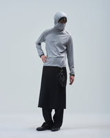 BED j.w. FORD "No Make-up – Gray" Balaclava T-Shirts｜ベッドフォード "ノーメイクアップ – グレー" バラクラバTシャツ メンズモデル着用