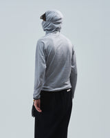 BED j.w. FORD "No Make-up – Gray" Balaclava T-Shirts｜ベッドフォード "ノーメイクアップ – グレー" バラクラバTシャツ メンズモデル着用