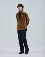 BED j.w. FORD "Party Call – Brown" Pullover Shirts｜ベッドフォード "パーティーコール – ブラウン" プルオーバーシャツ メンズモデル着用