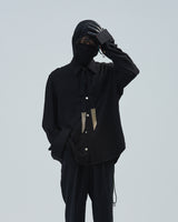 BED j.w. FORD "Ribbon – Black" Ribbon Shirts｜ベッドフォード "リボン – ブラック" リボンシャツ メンズモデル着用
