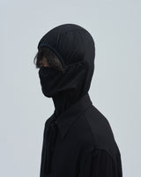 BED j.w. FORD "No Make-up – Black" Balaclava T-Shirts｜ベッドフォード "ノーメイクアップ – ブラック" バラクラバTシャツ メンズモデル着用