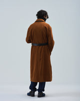 BED j.w. FORD "Shadow – Camel" Corduroy Long Coat｜ベッドフォード "シャドウ – キャメル" コーデュロイロングコート メンズモデル着用