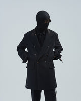 BED j.w. FORD "or Coat? – Black" Long Double Breasted Jacket｜ベッドフォード "オアコート? – ブラック" ロングダブルブレストジャケット メンズモデル着用
