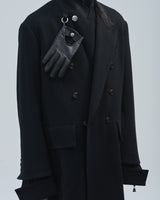 BED j.w. FORD "or Coat? – Black" Long Double Breasted Jacket｜ベッドフォード "オアコート? – ブラック" ロングダブルブレストジャケット メンズモデル着用