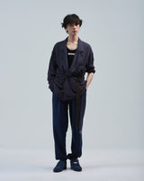 BED j.w. FORD "Short Gown – D.Navy" Short Gown｜ベッドフォード "ショートガウン – ダークネイビー" ショートガウン メンズモデル着用