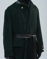 BED j.w. FORD "Shadow – Forest" Corduroy Long Coat｜ベッドフォード "シャドウ – フォレスト" コーデュロイロングコート メンズモデル着用