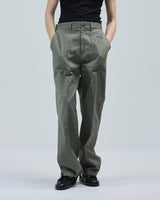 BED j.w. FORD "Hard Worker – Olive" Work Pants｜ベッドフォード "ハードワーカー – オリーブ" ワークパンツ メンズモデル着用