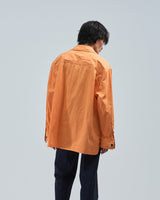 BED j.w. FORD "WCS – Orange" Work Shirts｜ベッドフォード "ダブリューシーエス – オレンジ" ワークシャツ メンズモデル着用