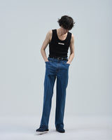 BED j.w. FORD "Deck Denim – Blue" Deck Pants｜ベッドフォード "デッキデニム – ブルー" デッキパンツ メンズモデル着用