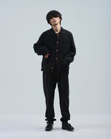 BED j.w. FORD "Cowichan – Black" Cowichan Knit Sweater｜ベッドフォード "カウチン – ブラック" カウチンセーター メンズモデル着用