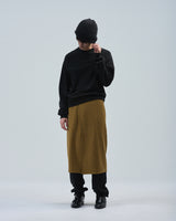 BED j.w. FORD "Lap robe ver.2 – Sepia" Lap Skirt｜ベッドフォード "ラップローブ ver.2 – セピア" ラップスカート メンズモデル着用