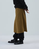 BED j.w. FORD "Lap robe ver.2 – Sepia" Lap Skirt｜ベッドフォード "ラップローブ ver.2 – セピア" ラップスカート メンズモデル着用