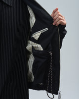 BED j.w. FORD "everyday – Black" Nylon Blouson｜ベッドフォード "エブリデイ – ブラック" ナイロンブルゾン メンズモデル着用
