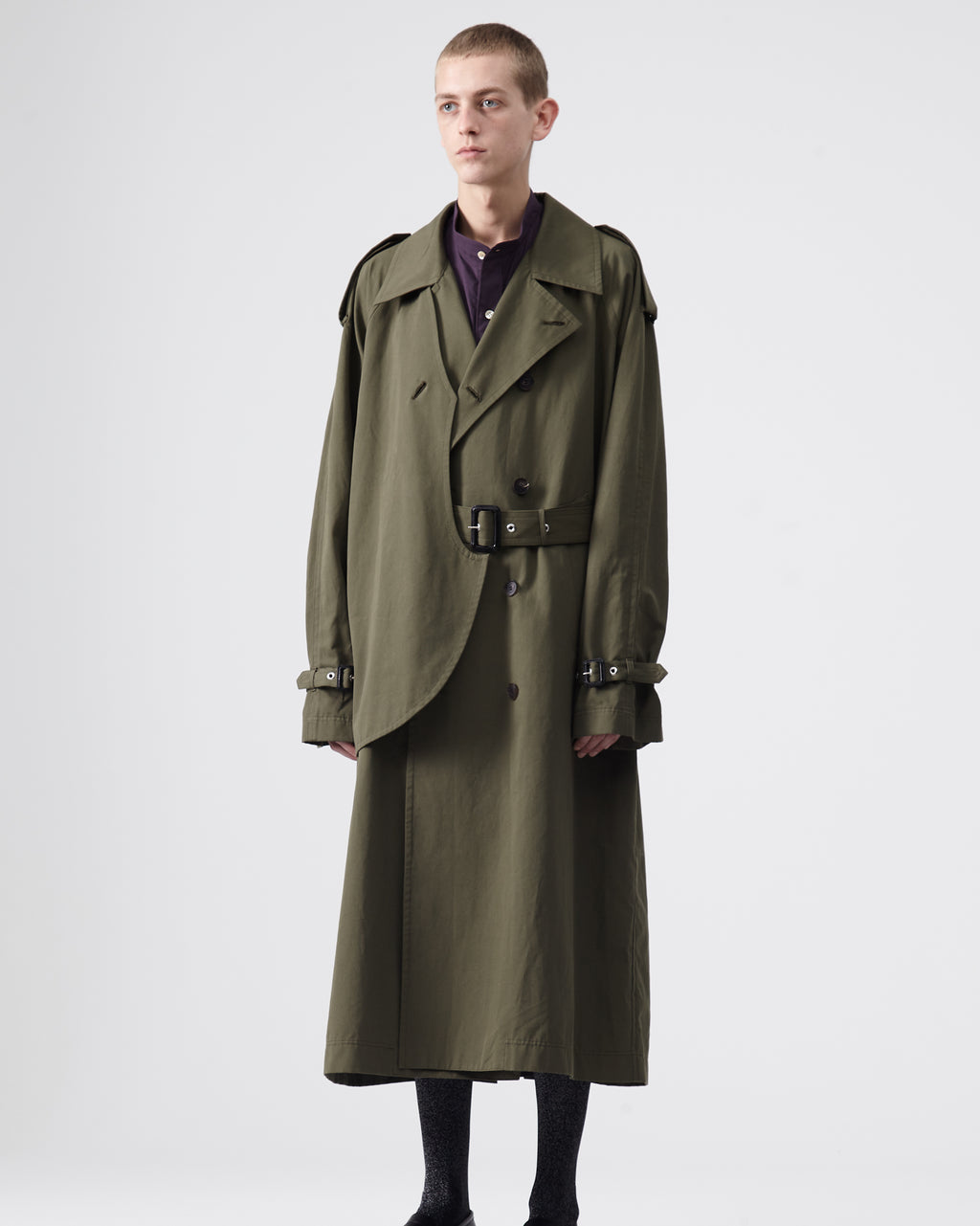 Violin Trench Coat – Olive