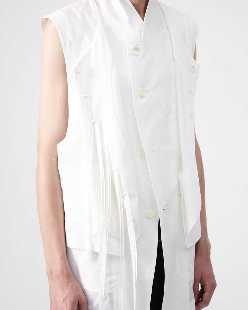 Layered Vest – White