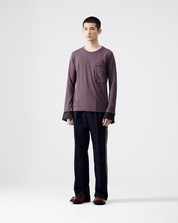 Layered Sleeve T-shirt – Purple