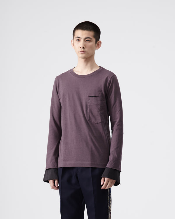 Layered Sleeve T-shirt – Purple