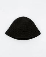 Hand Knitting Tulip Hat – Black