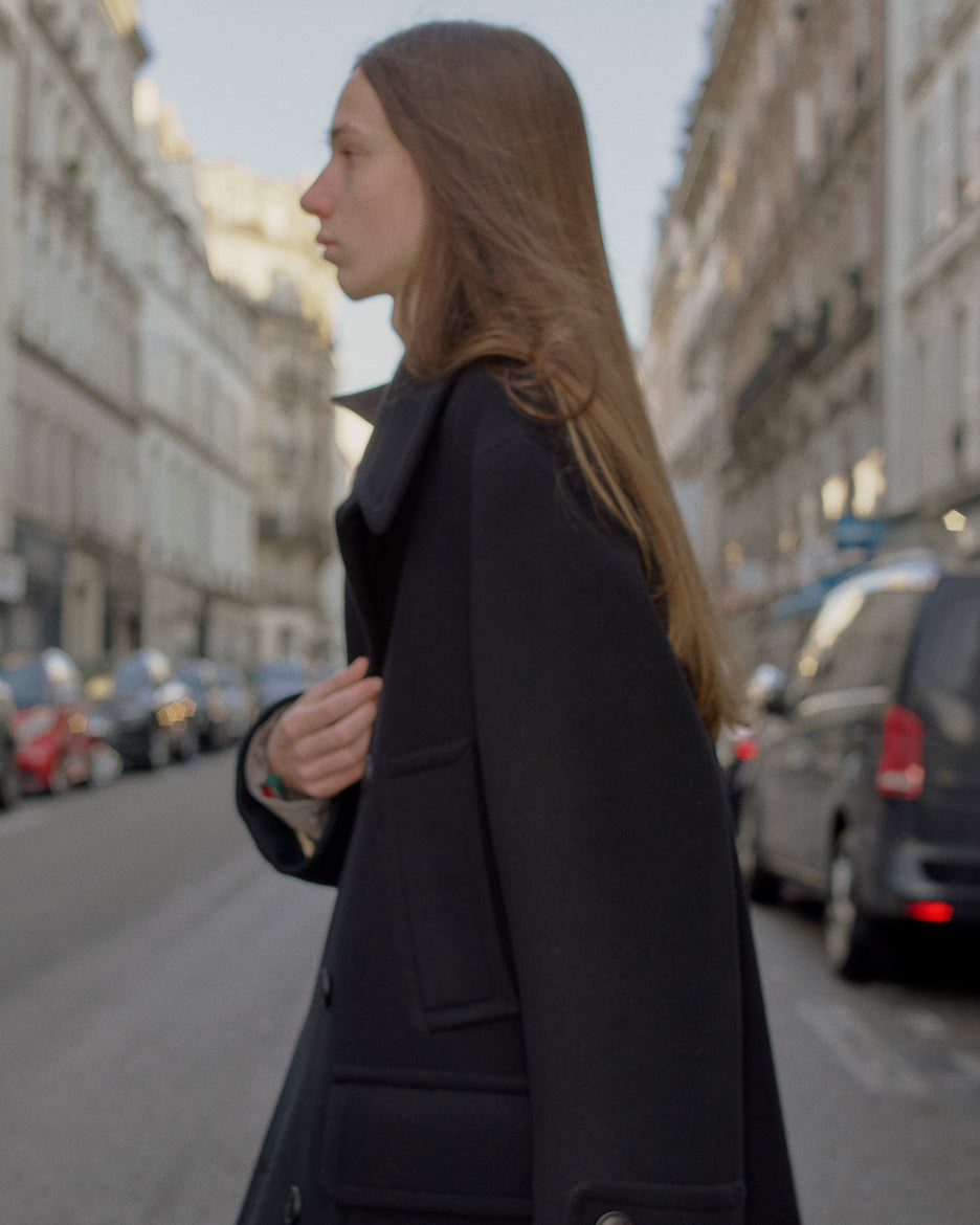【18SS】 BED J.W. FORD \"Wrap coat.\" BED j.w. FORD Team Jacket(Black) | bed j.w. ford jacket
